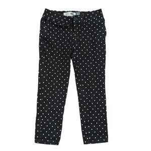 Old Navy Girl's Jeggings Size 6R The Pixie White Polka Dots Adjustable Waist